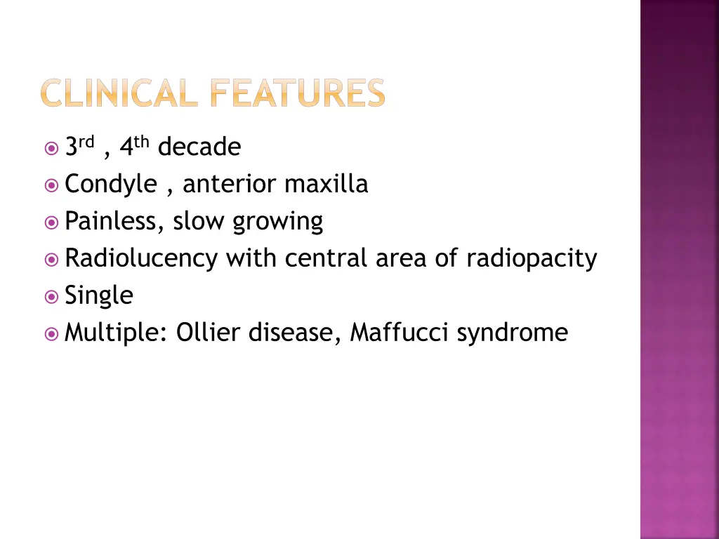 clinical features 1