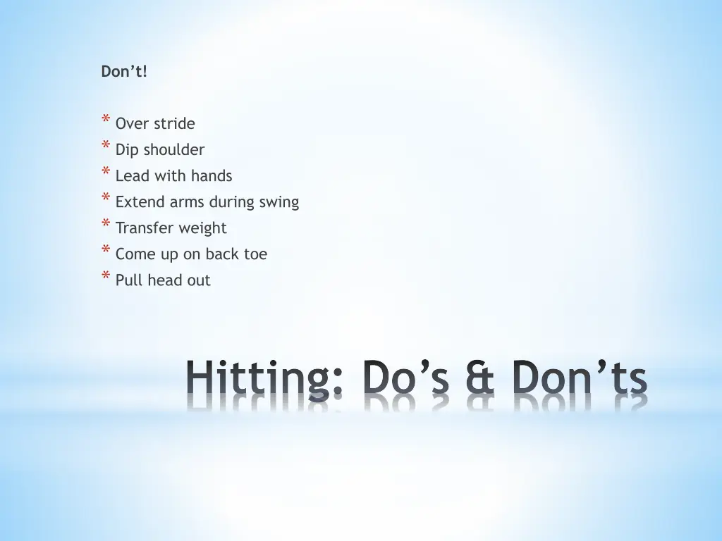 don t