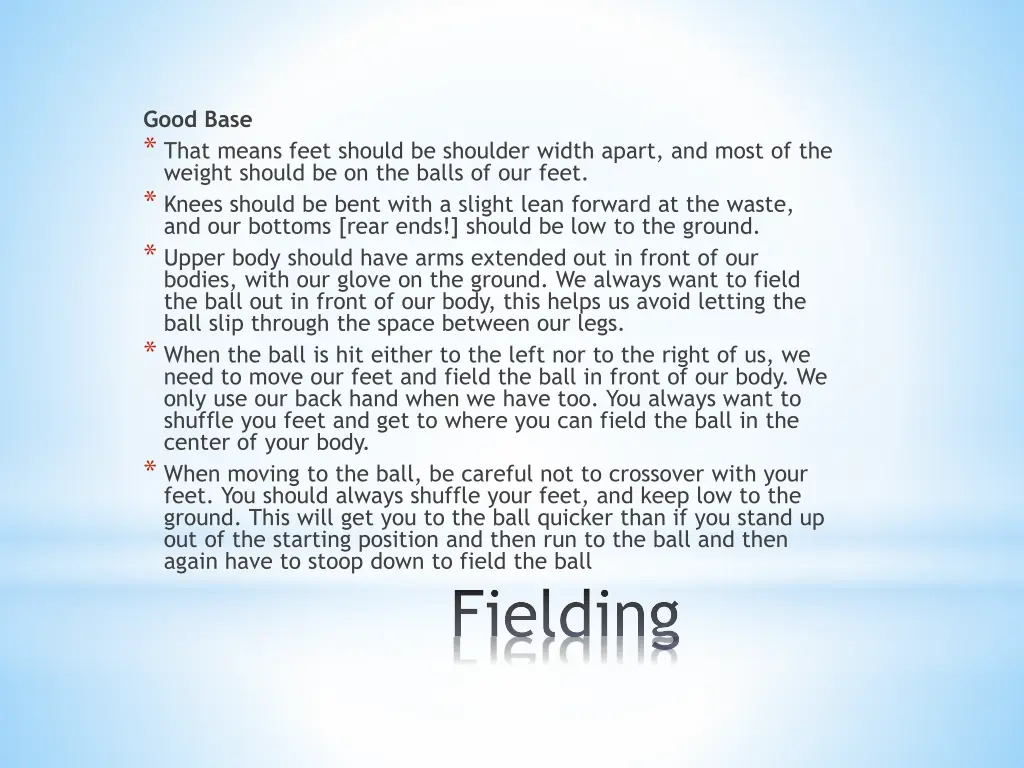 good base that means feet should be shoulder