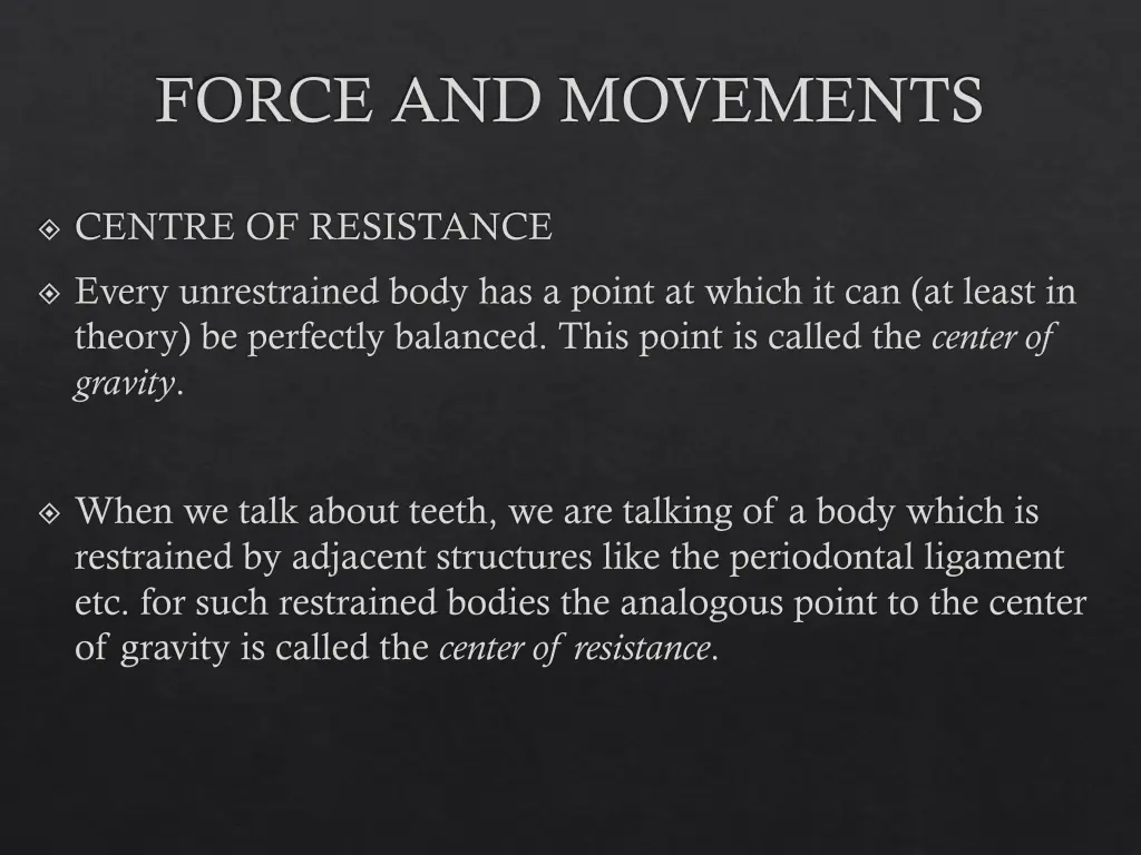 force and movements