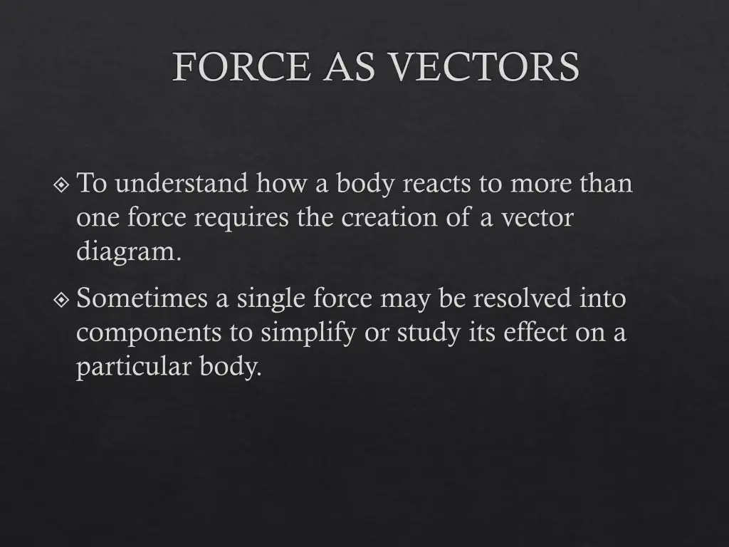 force as vectors 1