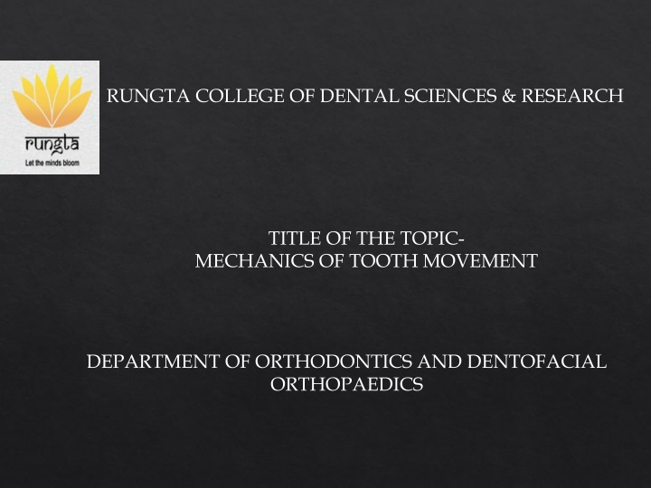 rungta college of dental sciences research