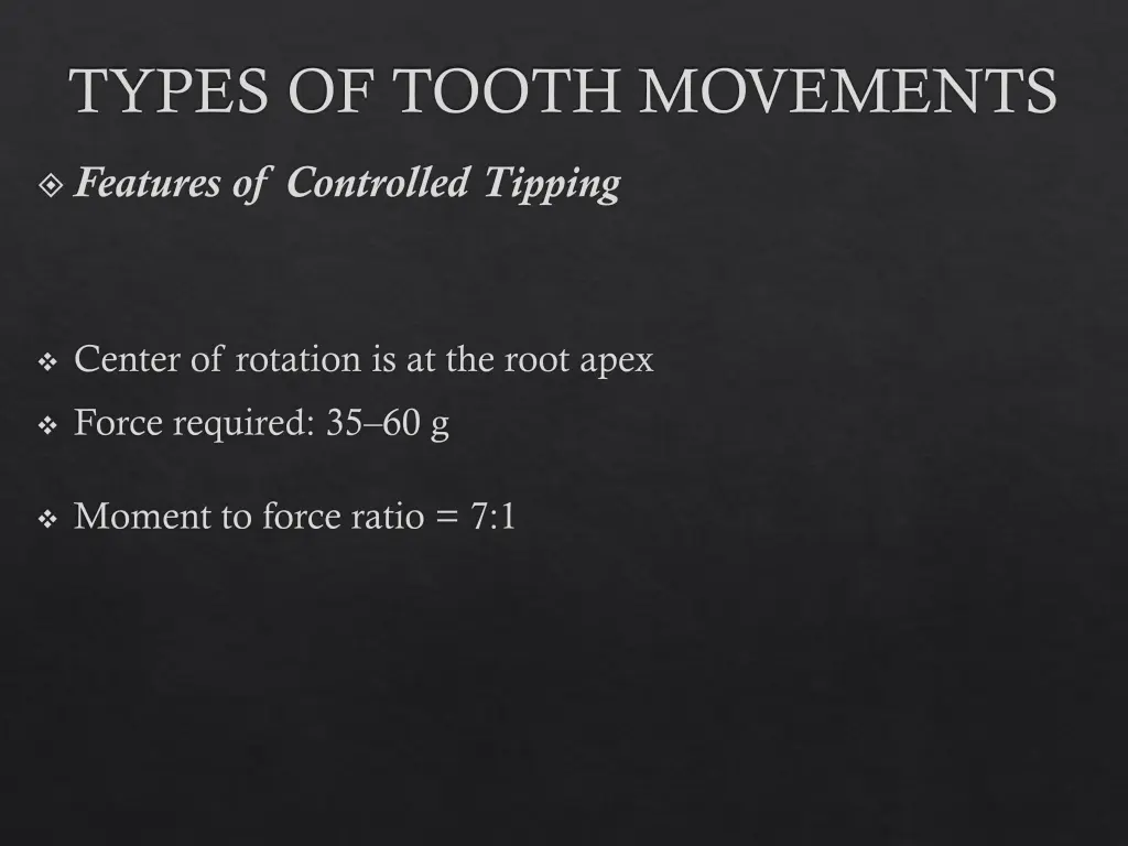 types of tooth movements 3