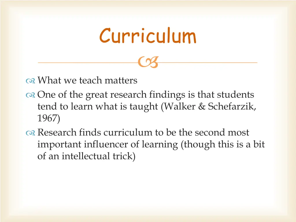 curriculum