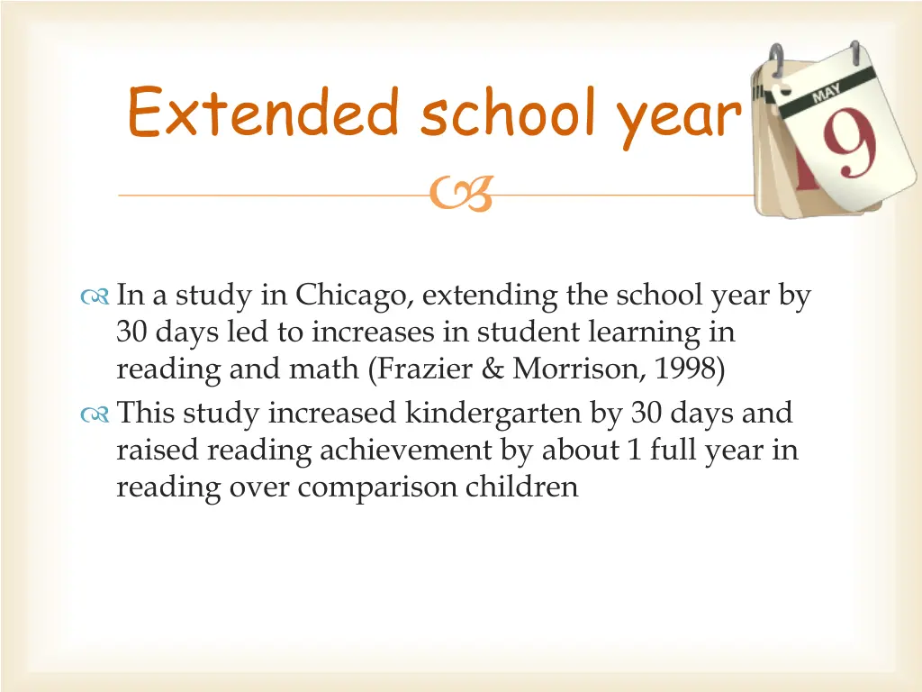 extended school year