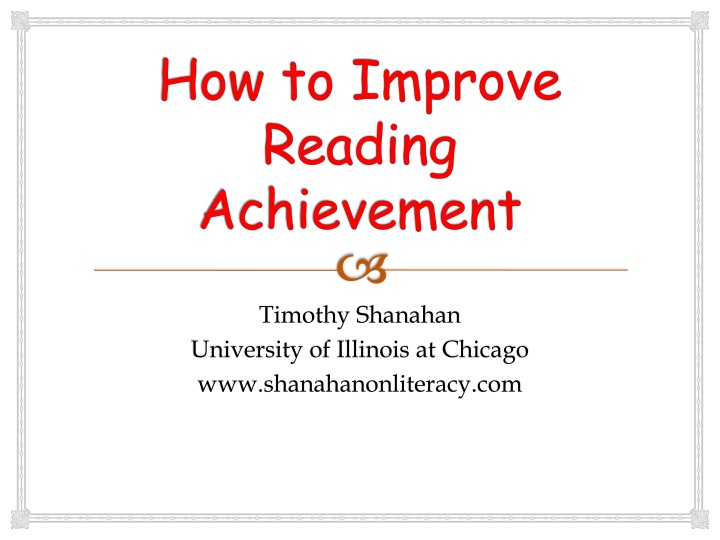 how to improve reading achievement