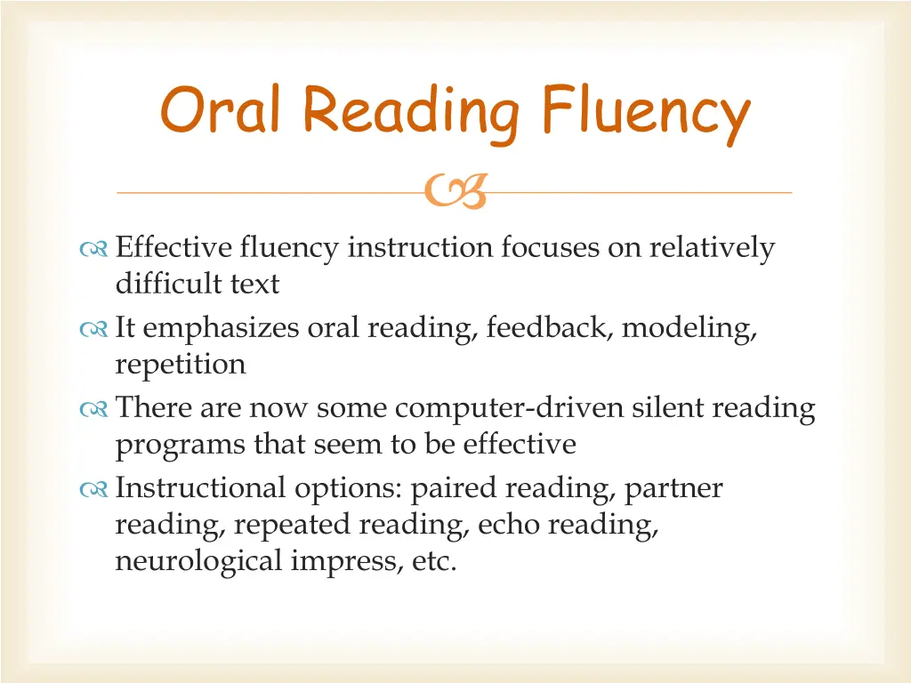 oral reading fluency 2