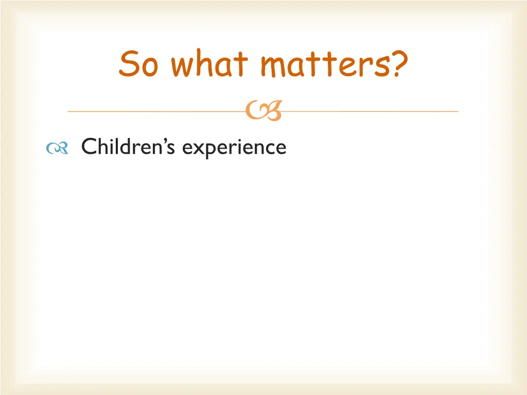 so what matters 1