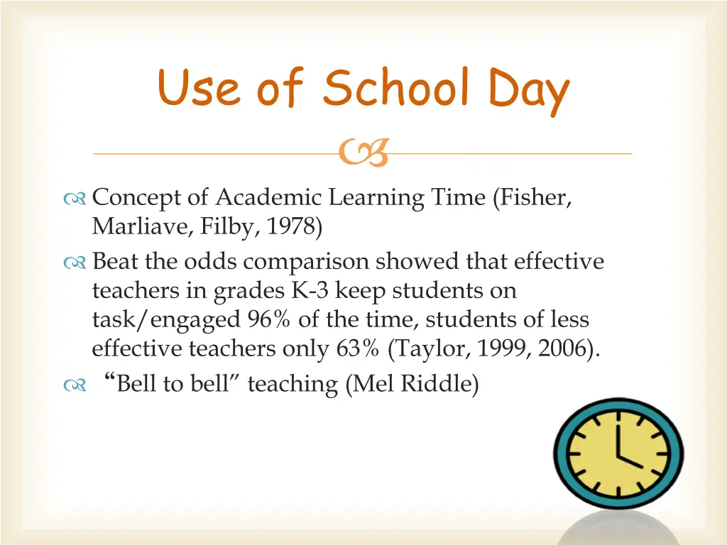 use of school day