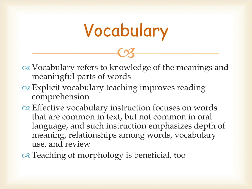 vocabulary