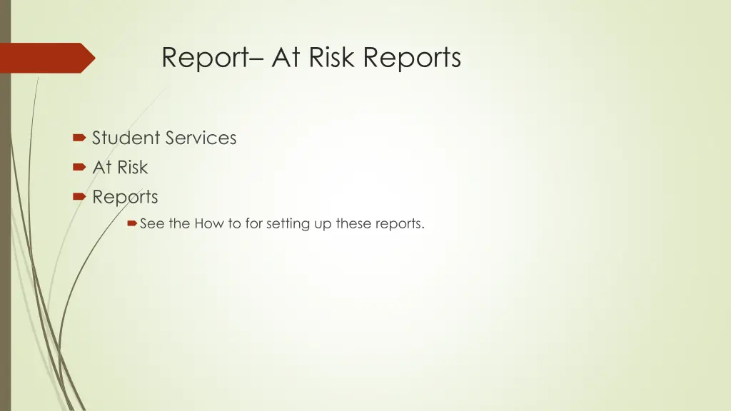 report at risk reports
