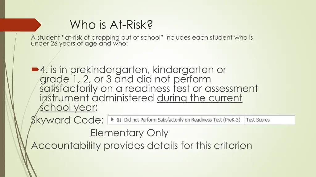 who is at risk a student at risk of dropping 3