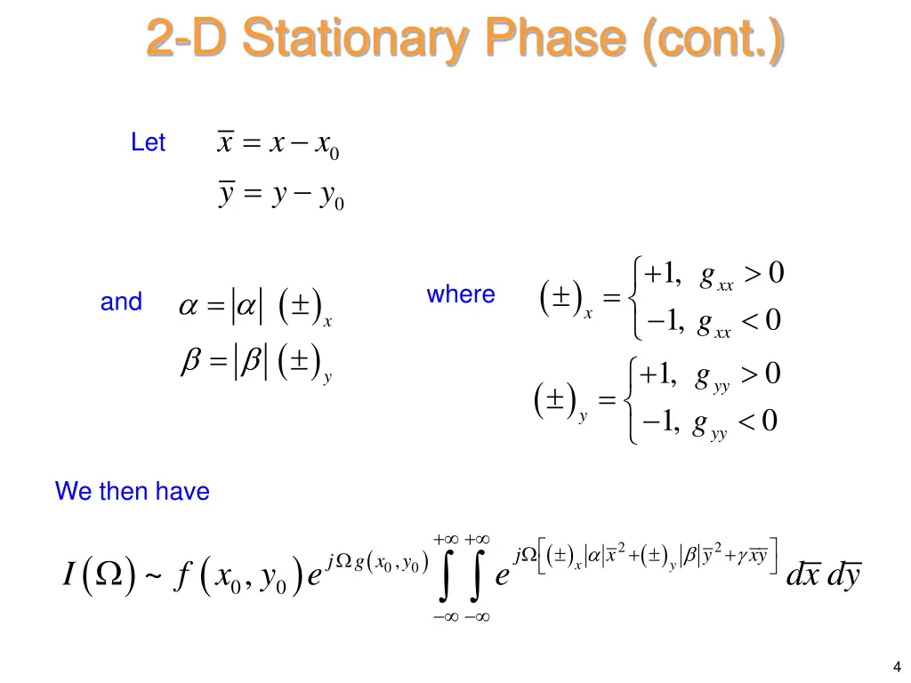 2 d stationary phase cont 1