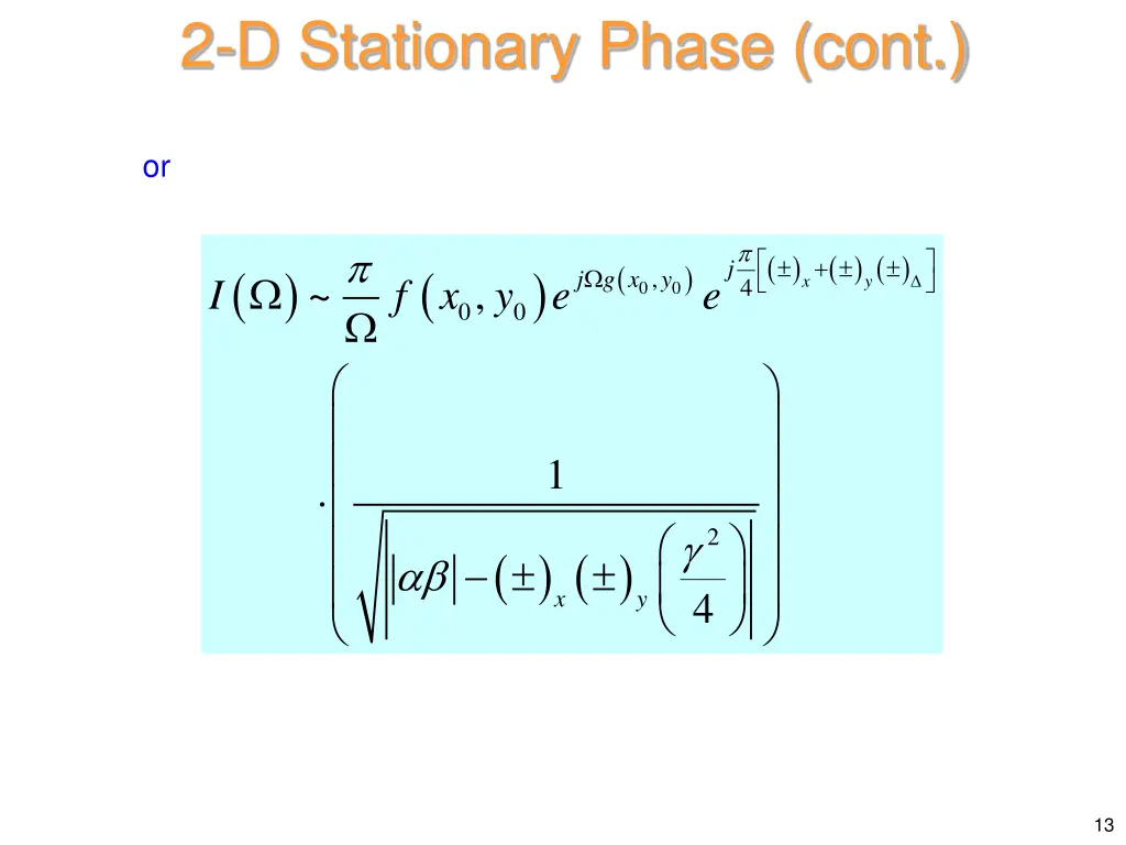 2 d stationary phase cont 10