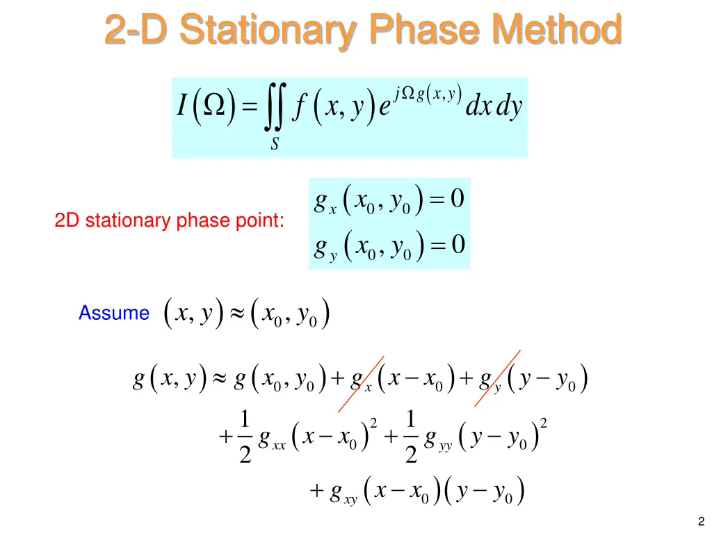 2 d stationary phase method