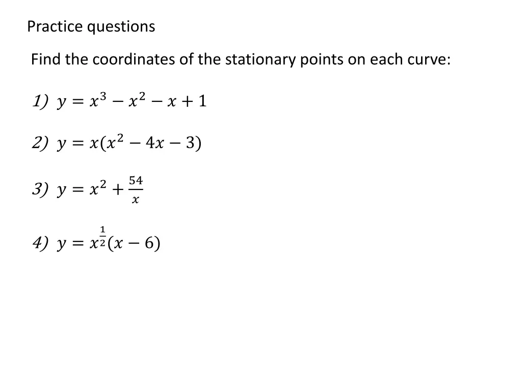 practice questions