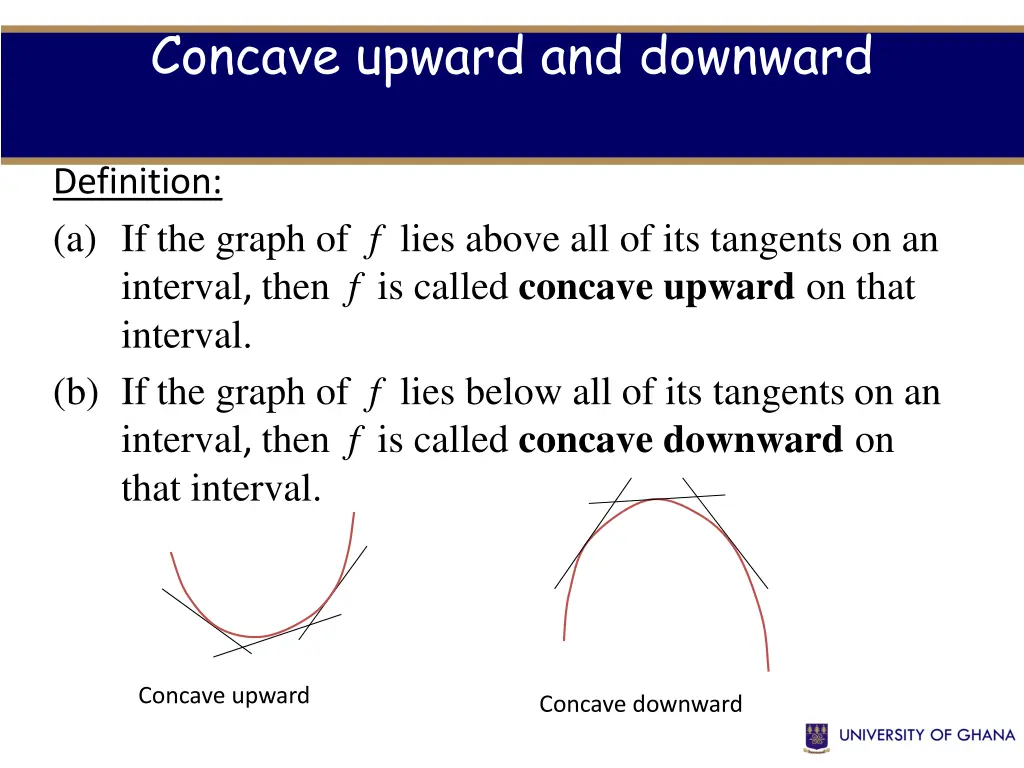 concave upward and downward