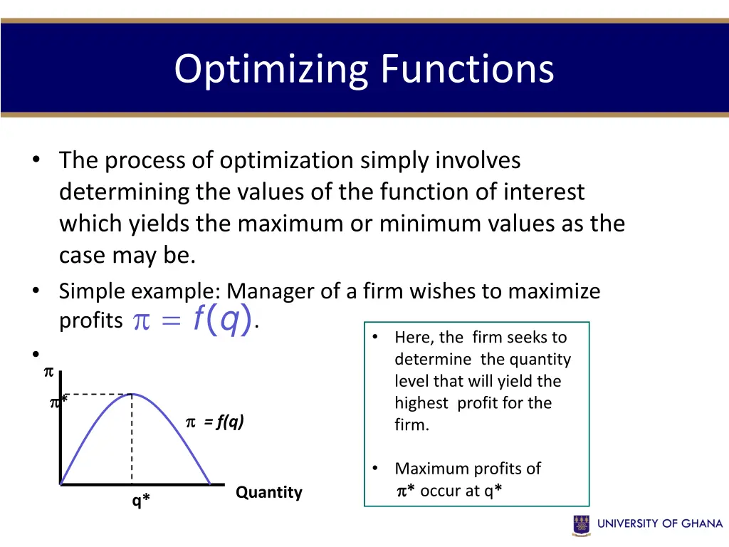 optimizing functions