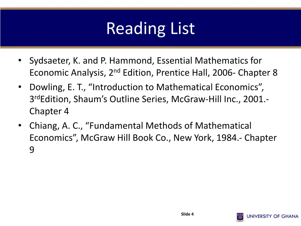 reading list