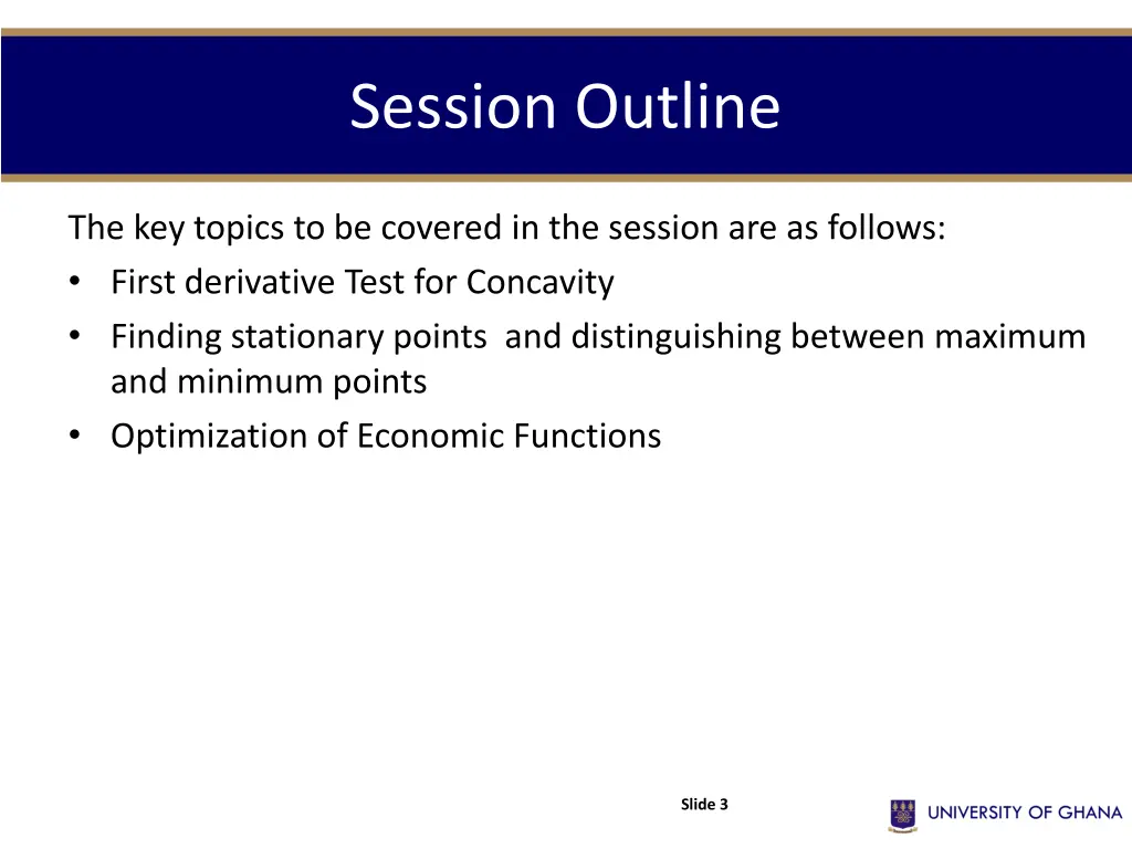 session outline