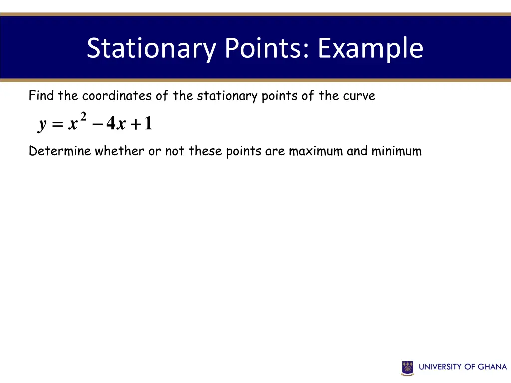 stationary points example