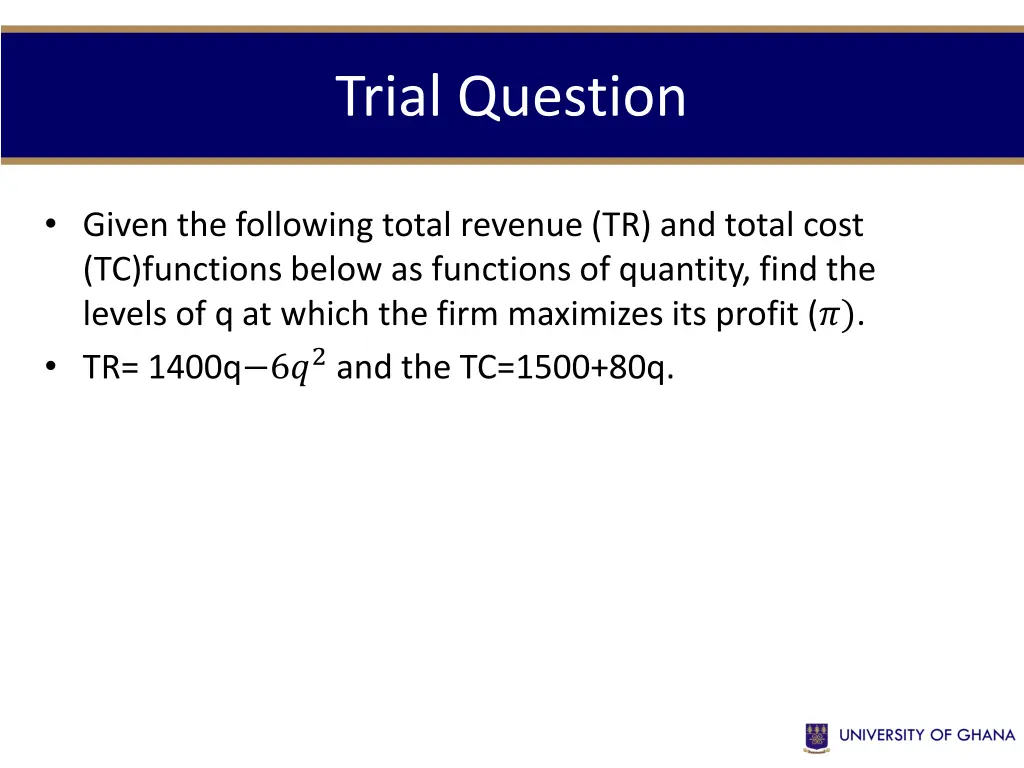 trial question
