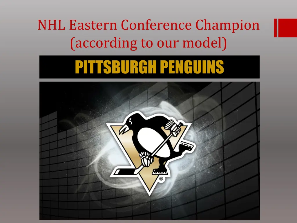 nhl eastern conference champion according