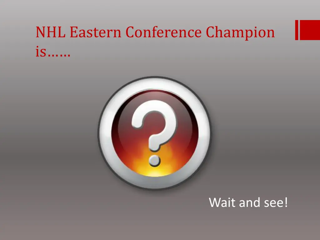 nhl eastern conference champion is