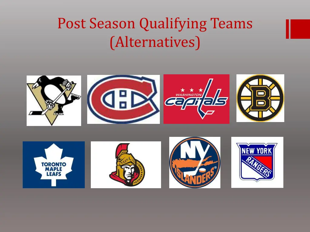 post season qualifying teams alternatives