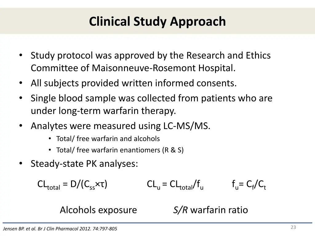 clinical study approach