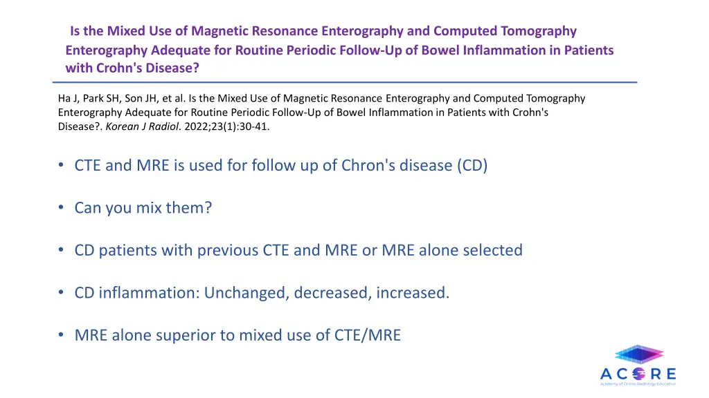 is the mixed use of magnetic resonance