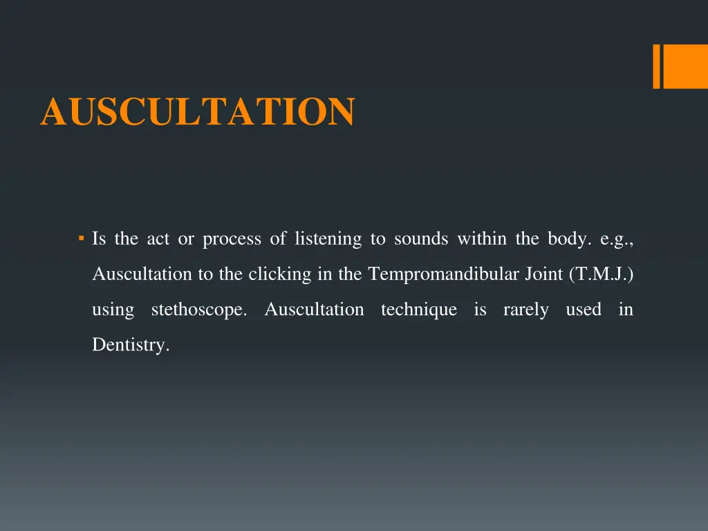 auscultation