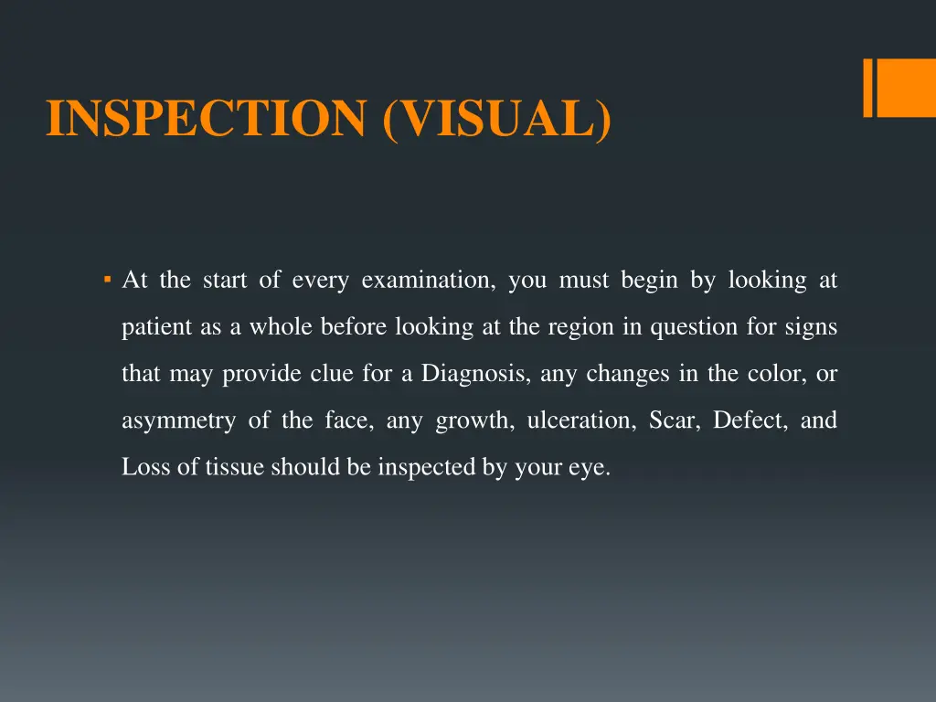 inspection visual