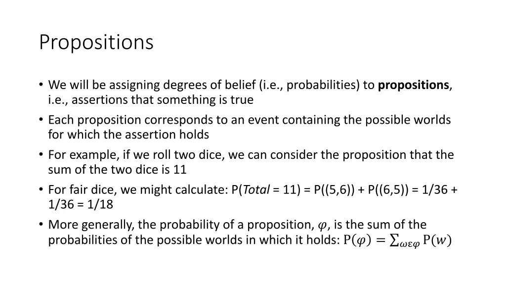 propositions