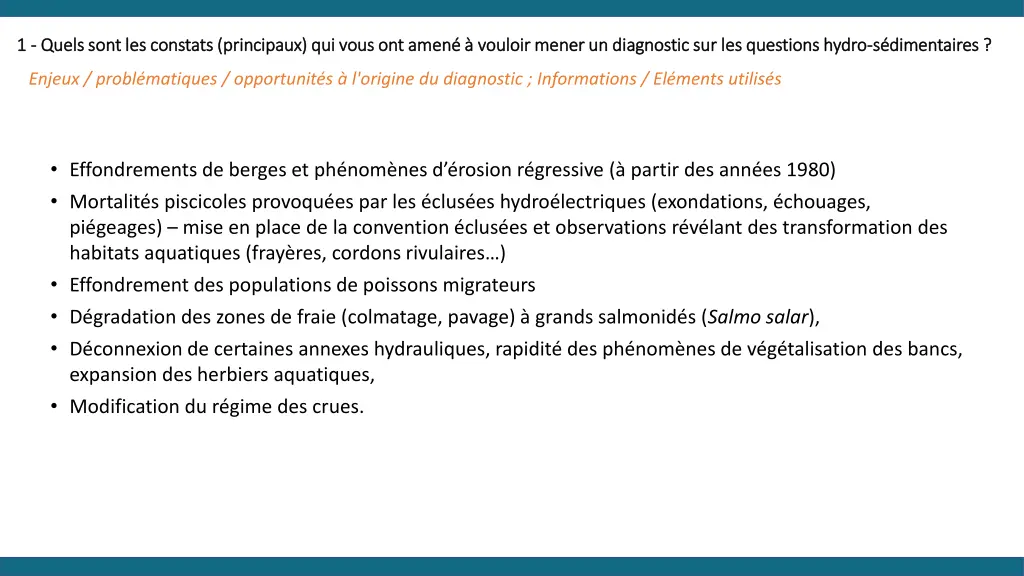 1 1 quels sont les constats principaux qui vous