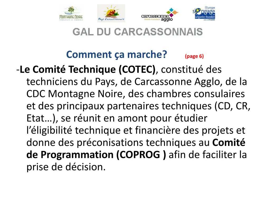 comment a marche page 6 le comit technique cotec