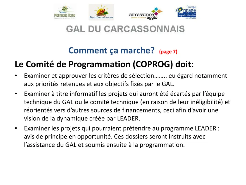 comment a marche page 7 le comit de programmation
