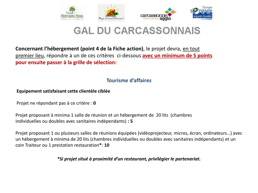 concernant l h bergement point 4 de la fiche