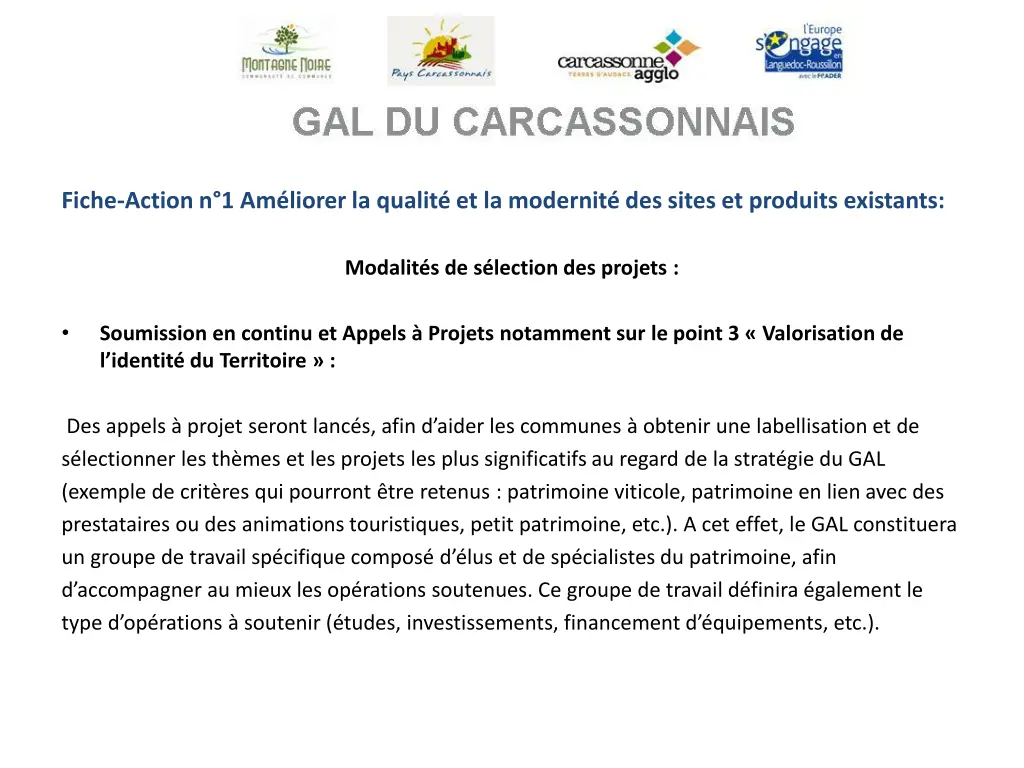 fiche action n 1 am liorer la qualit