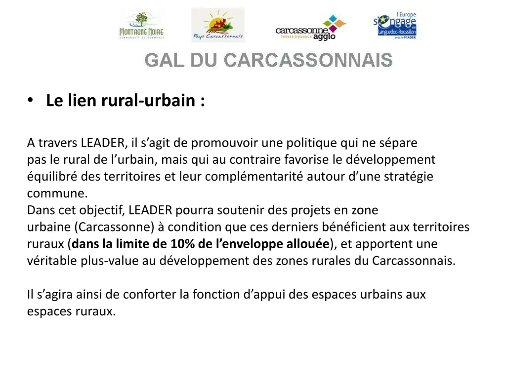 le lien rural urbain