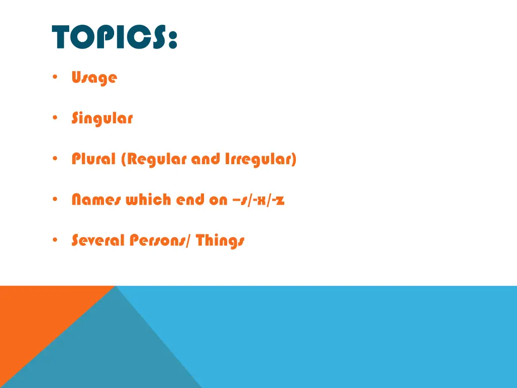 topics