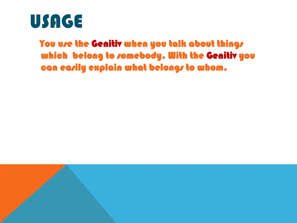 usage