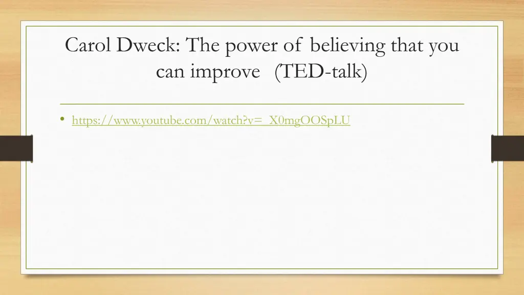 carol dweck the power of believing that