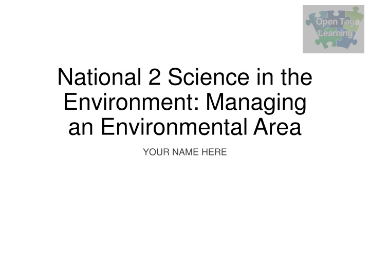 national 2 science in the environment managing