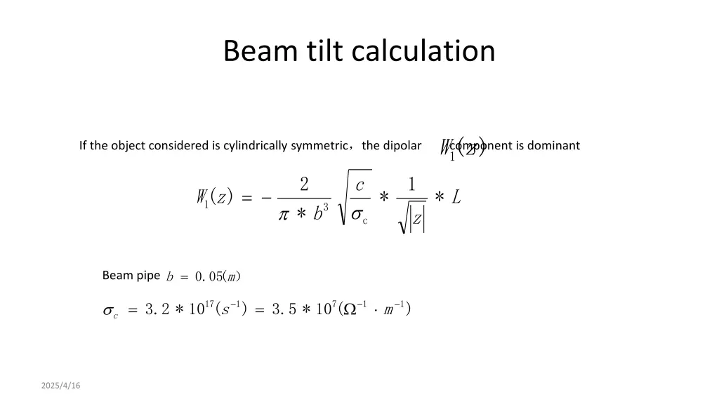 beam tilt calculation 4