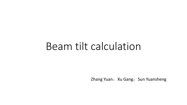 beam tilt calculation