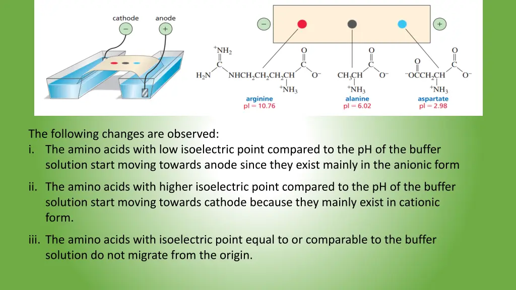 the following changes are observed i the amino