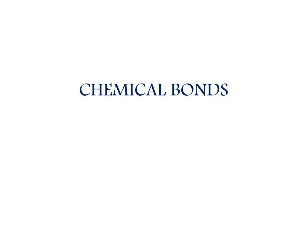 chemical bonds