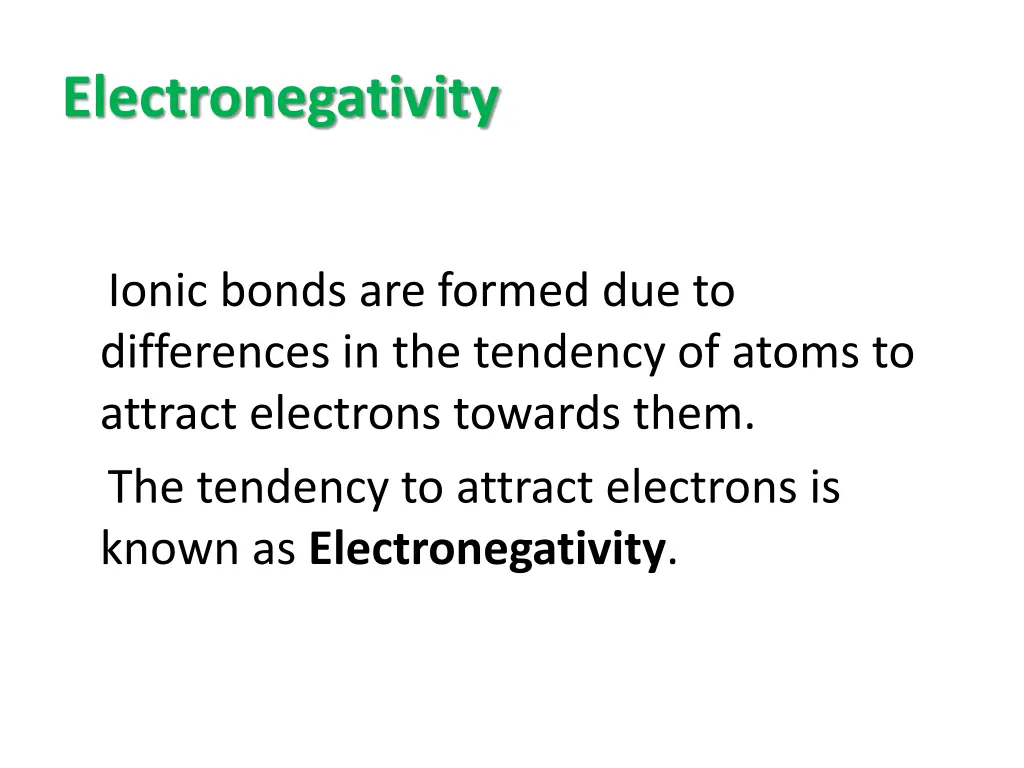 electronegativity