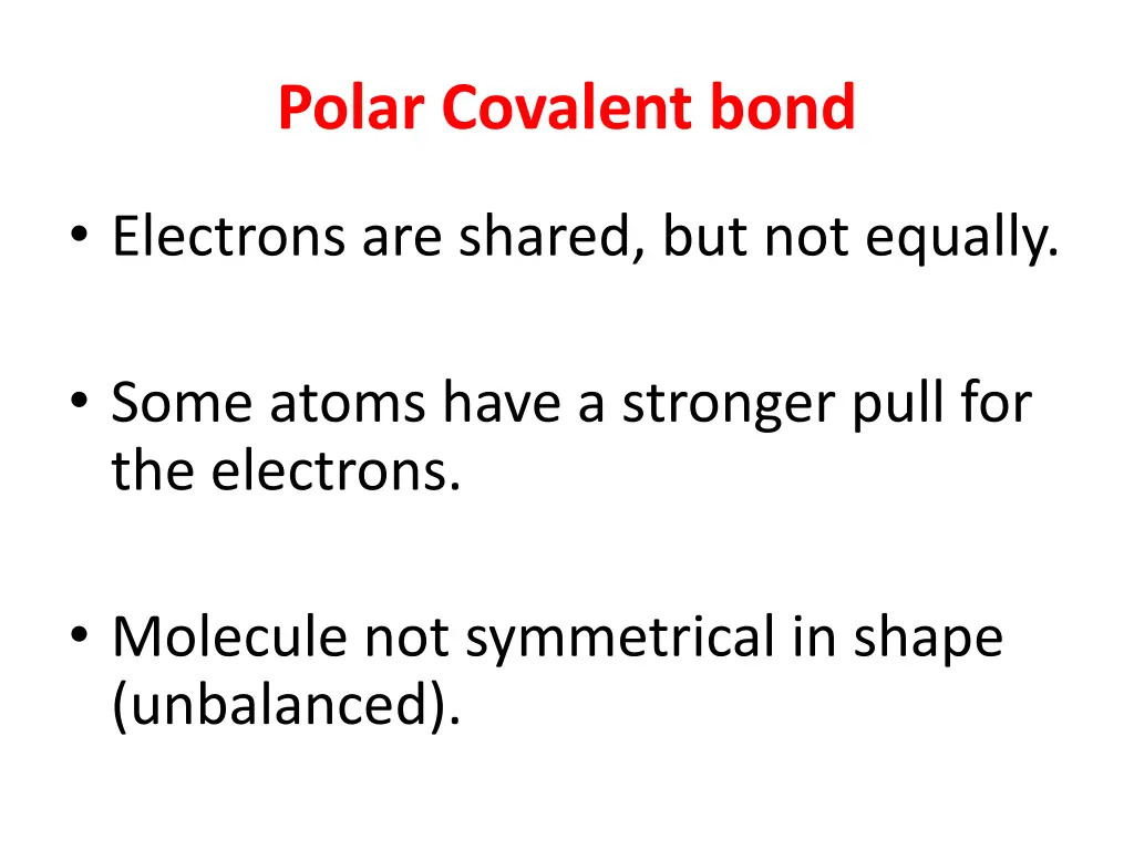 polar covalent bond
